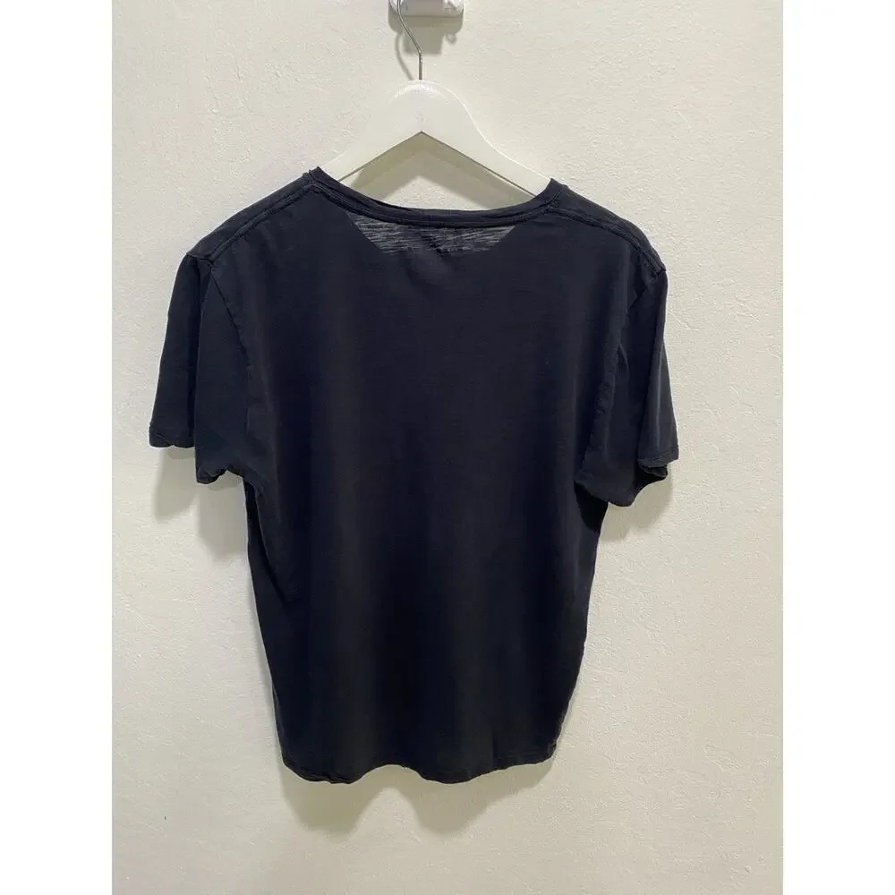 Everlane Men's Black Soft V-Neck Cotton Lightweight Short Sleeve T-Shirt Size S - Picture 2 of 7